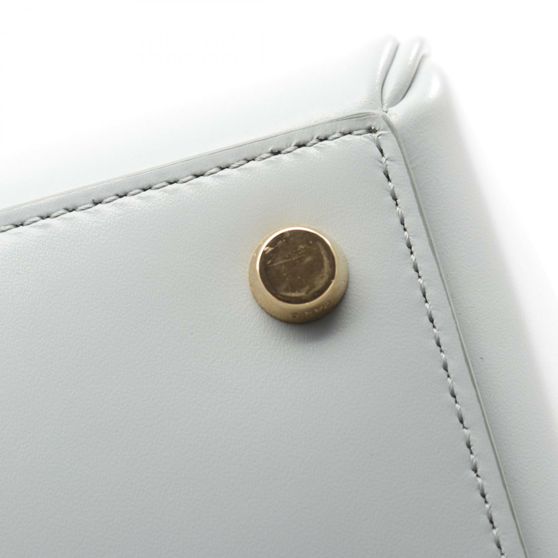 CELINE 16 Says 小號肩斜背包 皮革 藍色 二手 女士 GHW-5