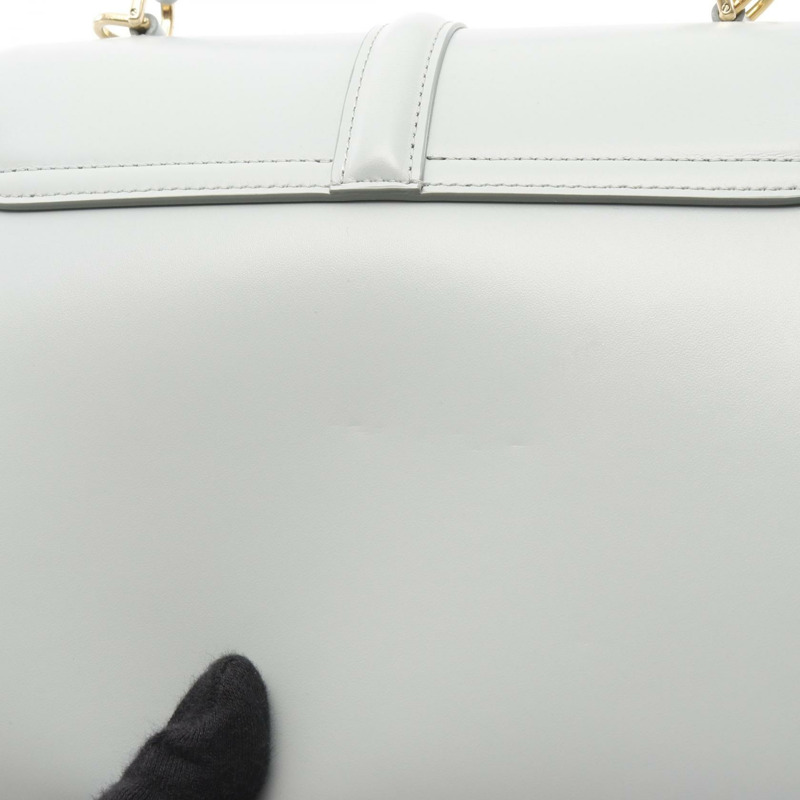 CELINE 16 Says 小號肩斜背包 皮革 藍色 二手 女士 GHW-6