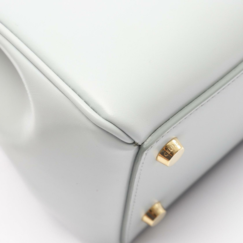 CELINE 16 Says 小號肩斜背包 皮革 藍色 二手 女士 GHW-7