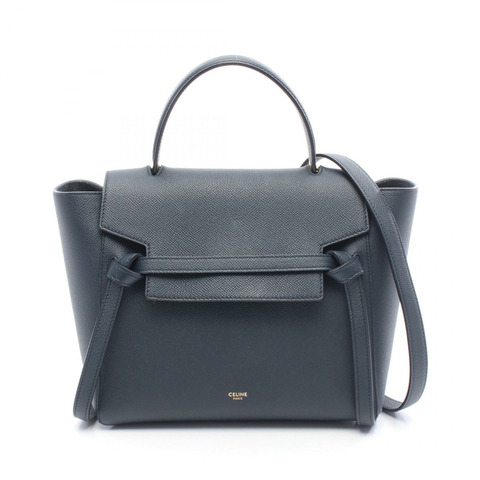 CELINE BELT 腰包斜背包 MICRO 超迷你手提包 F-LM-1199 皮革 海軍藍 二手