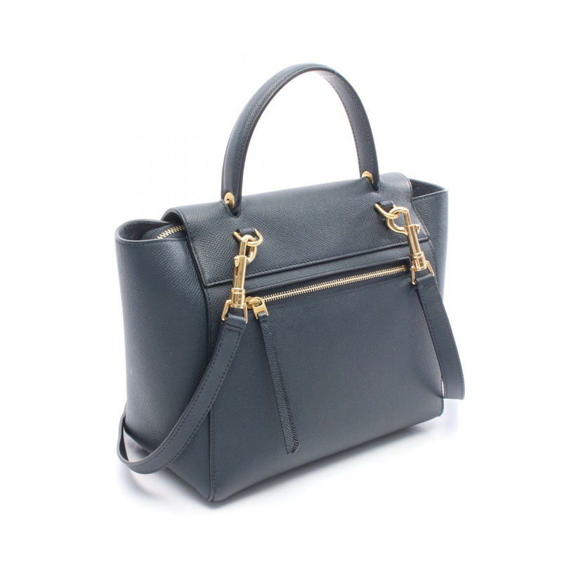 CELINE BELT 腰包斜背包 MICRO 超迷你手提包 F-LM-1199 皮革 海軍藍 二手-1