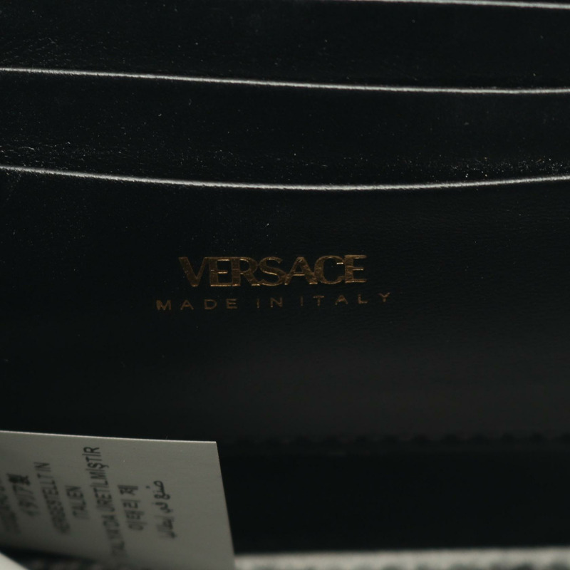 范思哲 (VERSACE) La Medusa 手提肩背包 黑色真皮 二手 女士 金色五金 斜背包-3