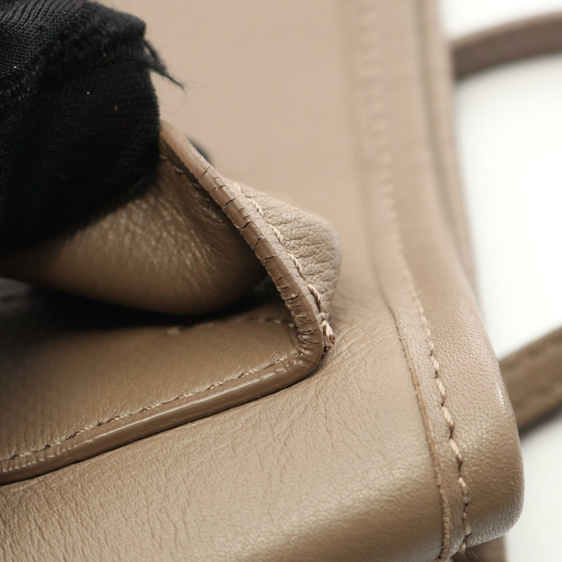 BALENCIAGA 海軍藍河馬紋 XS 兩用斜背包單肩手提包 棕色皮革 二手-5