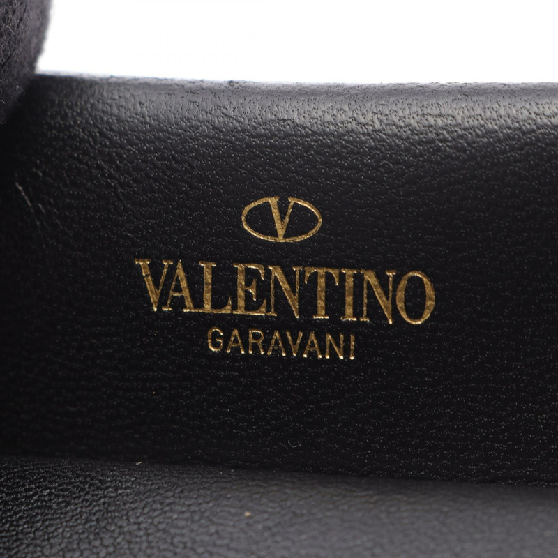 Valentino 黑色真皮單肩斜背手提包,二手女款,金色五金配件-3