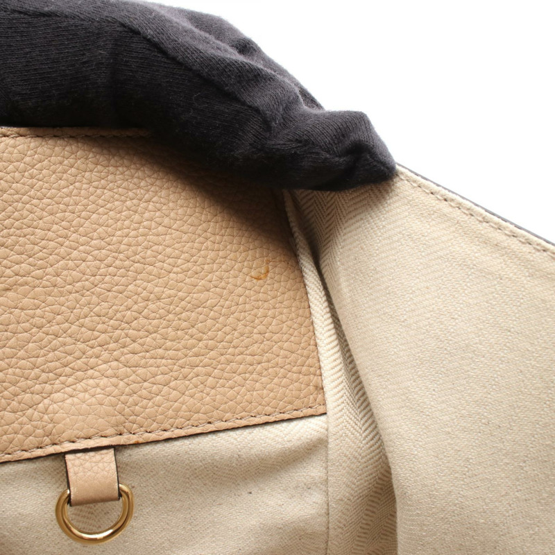 LOEWE Hammock 中型兩用單肩手提包 261806 皮革 米棕色 二手 女款-6