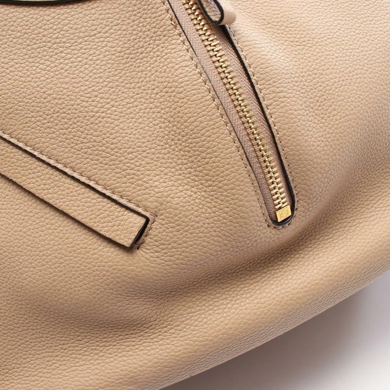 LOEWE Hammock 中型兩用單肩手提包 261806 皮革 米棕色 二手 女款-7