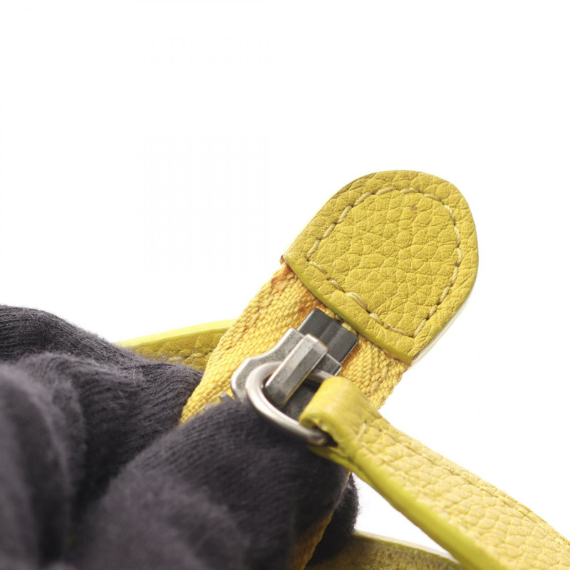 CELINE Luggage Nano Shopper 兩用斜背單肩手提包,黃色皮革,二手-14