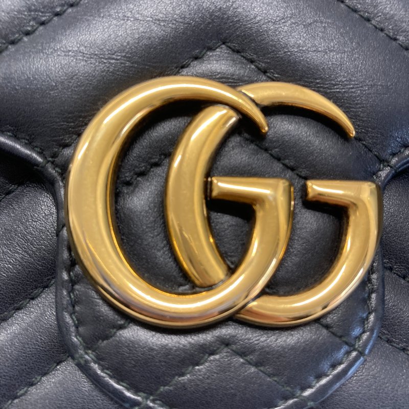 GUCCI 古馳 474575 GG Marmont Matelassé 肩背包 羊皮 黑色 金釦-20
