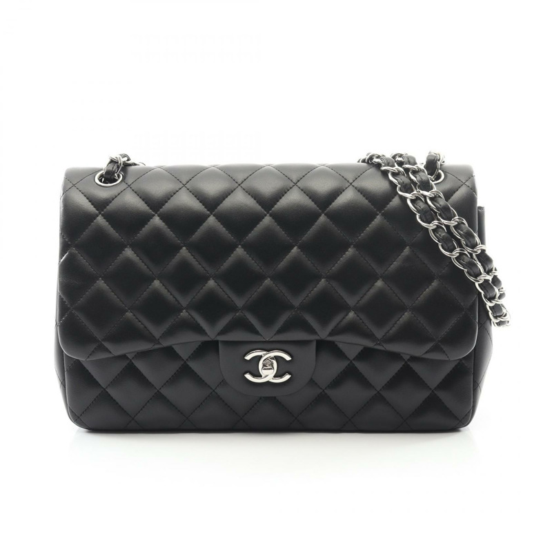 香奈兒 Jumbo Matelasse 30 經典肩背包 A58600 羊皮 黑色 二手 CC-0