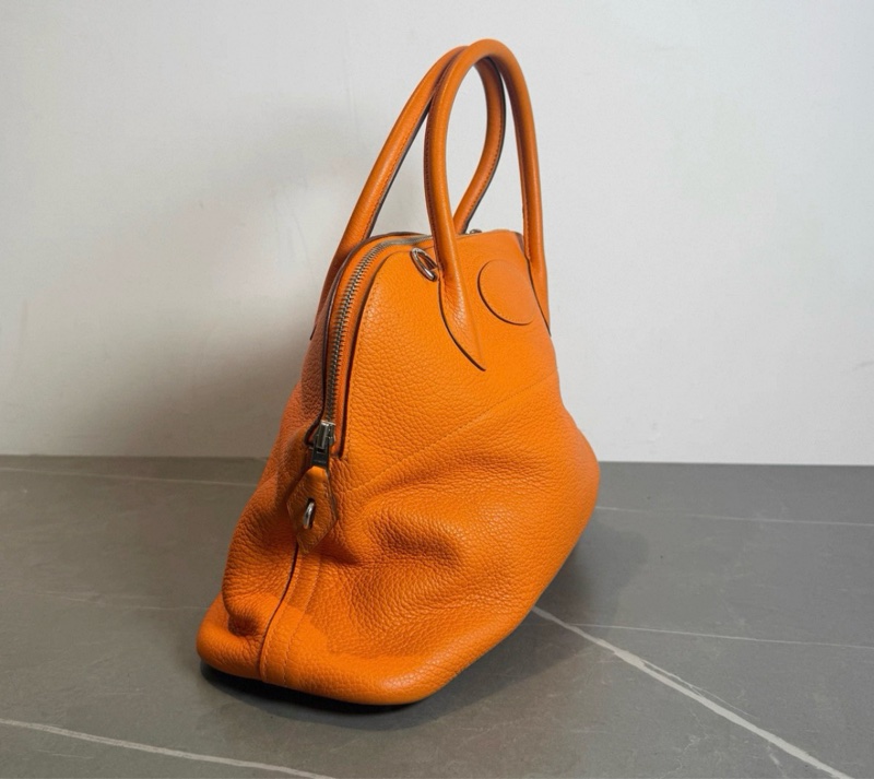 98新️Hermes/愛馬仕Bolide保齡球包31橘色框M-3
