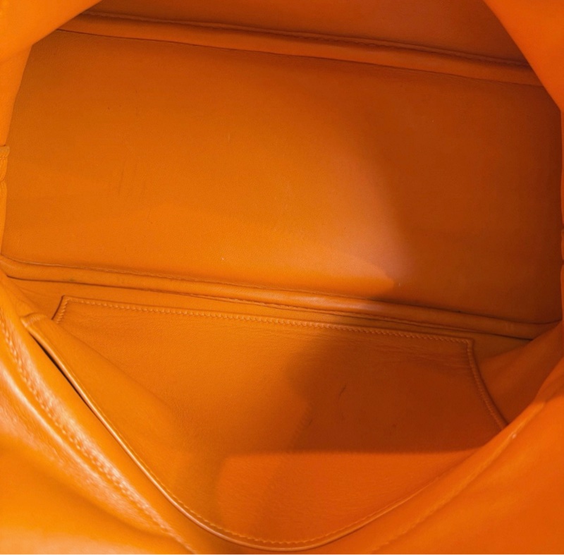 98新️Hermes/愛馬仕Bolide保齡球包31橘色框M-6