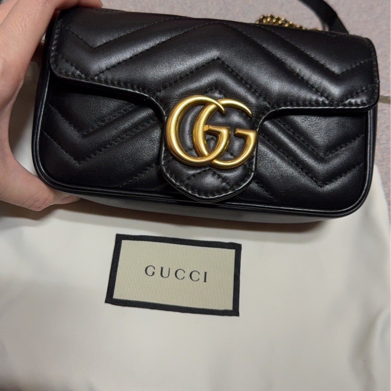 GUCCI Marmont Supermini 16cm 黑色-0