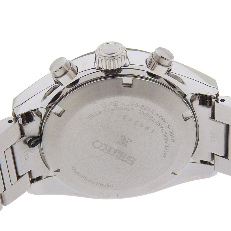 精工 Prospec Speed Timer 男士腕錶 V192-0AF0 不鏽鋼日本製造太陽能計時表,白色錶盤-5