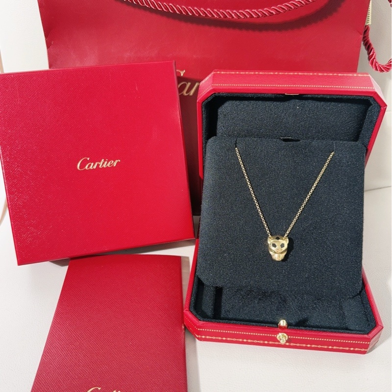 Cartier卡地亚 PANTHERE系列 18K黄金猎豹项链-1