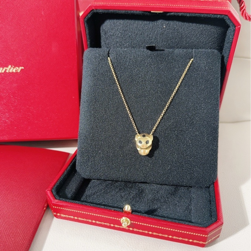 Cartier卡地亚 PANTHERE系列 18K黄金猎豹项链-3