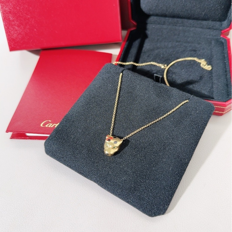 Cartier卡地亚 PANTHERE系列 18K黄金猎豹项链-6