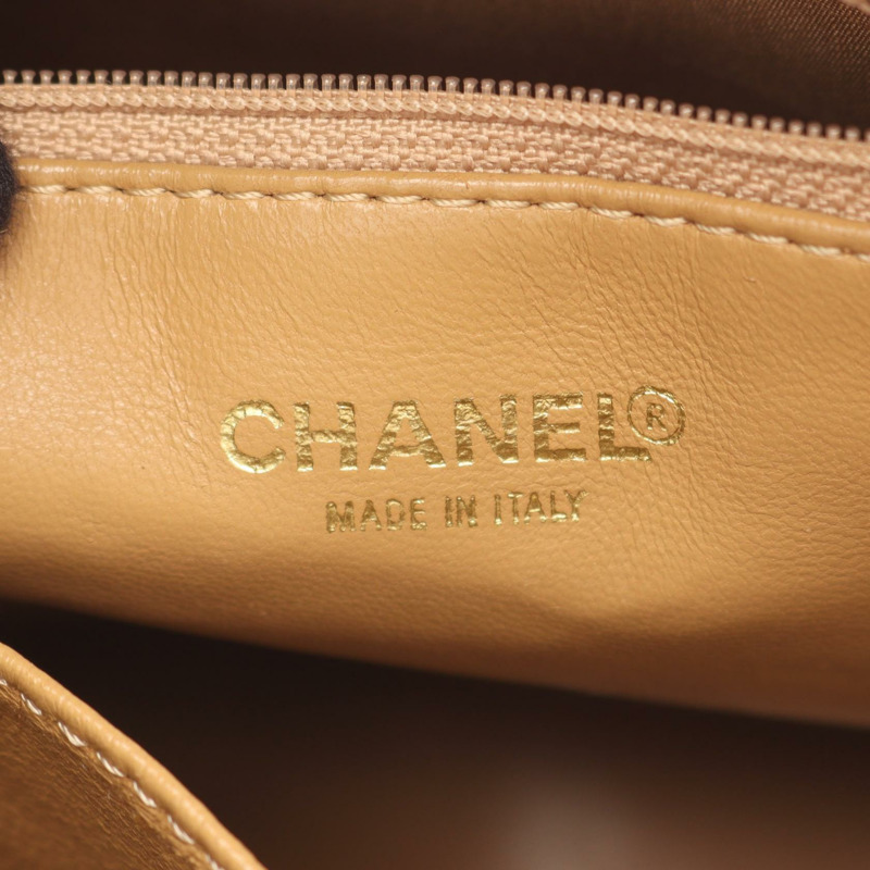 香奈兒 (CHANEL) Medallion 手提包 A01804 小牛皮 米色 二手 女士 金色五金 CC Coco-3