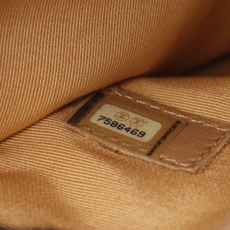 香奈兒 (CHANEL) Medallion 手提包 A01804 小牛皮 米色 二手 女士 金色五金 CC Coco-4