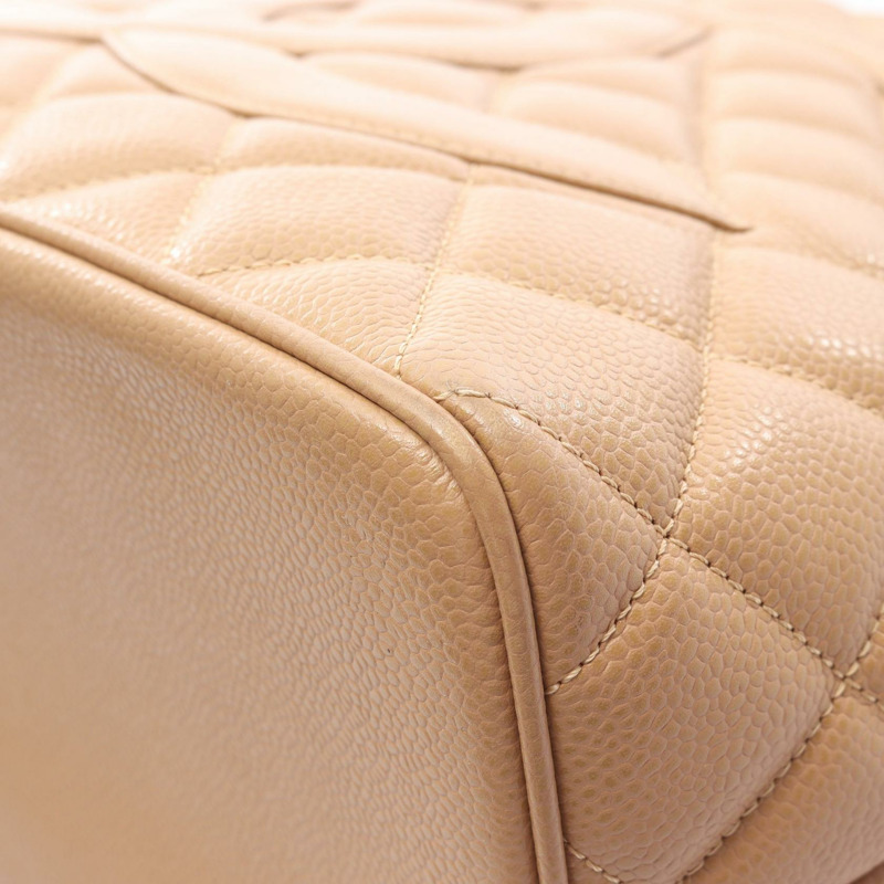 香奈兒 (CHANEL) Medallion 手提包 A01804 小牛皮 米色 二手 女士 金色五金 CC Coco-7