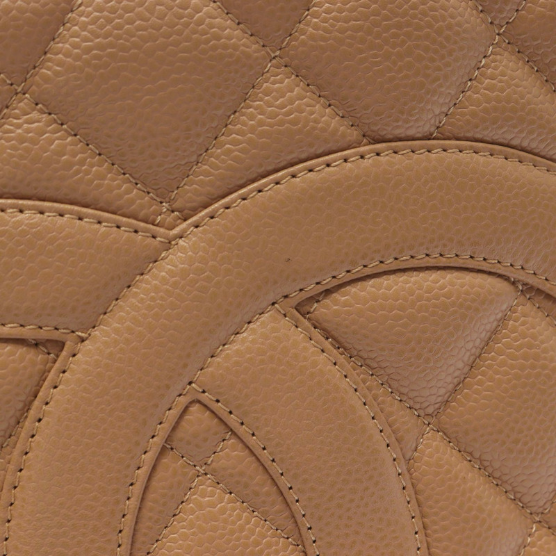 香奈兒 (CHANEL) Medallion 手提包 A01804 小牛皮 米色 二手 女士 金色五金 CC Coco-10