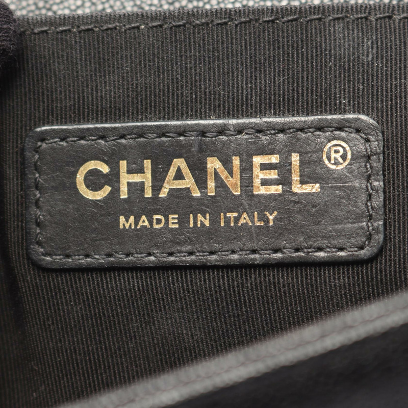 香奈兒 Boy Chanel 小號鏈條單背包 A67085 黑色粒面小牛皮 二手 金色五金 CC-3