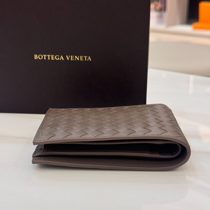 *SHIHNA名牌精品* Bottega Veneta 灰褐色 編織小牛皮短夾-7