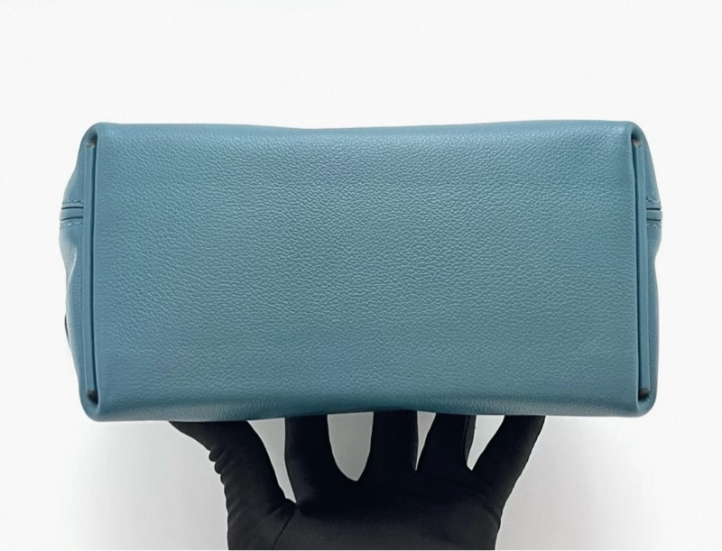 98新 HERMES 鴨子藍 mini 2424 金扣-4