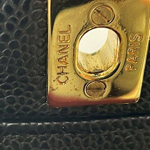 *奢華大道國際精品*【CH0708】CHANEL黑色荔枝紋牛皮COCO 11.12 金釦25CM鏈帶兩用包 A01112-1