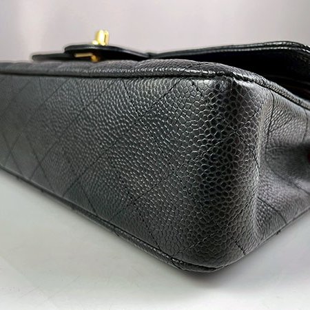 *奢華大道國際精品*【CH0708】CHANEL黑色荔枝紋牛皮COCO 11.12 金釦25CM鏈帶兩用包 A01112-6