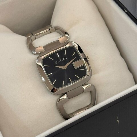 *SHIHNA名牌精品* Gucci G字錶盤 125.4 藍黑色女士腕錶