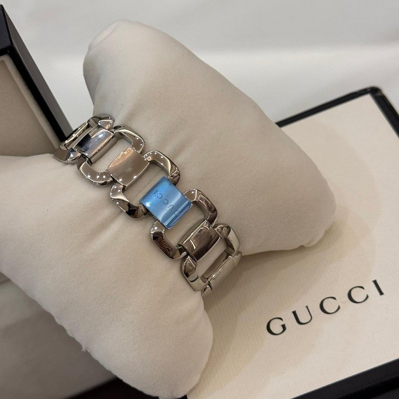 *SHIHNA名牌精品* Gucci G字錶盤 125.4 藍黑色女士腕錶-2