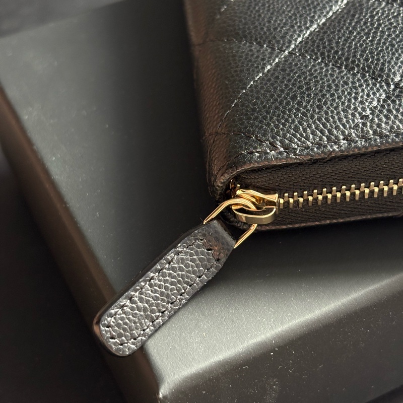 香奈兒 Chanel 加大 拉鍊 零錢包|荔枝牛皮❤️ 超好用零錢包-9