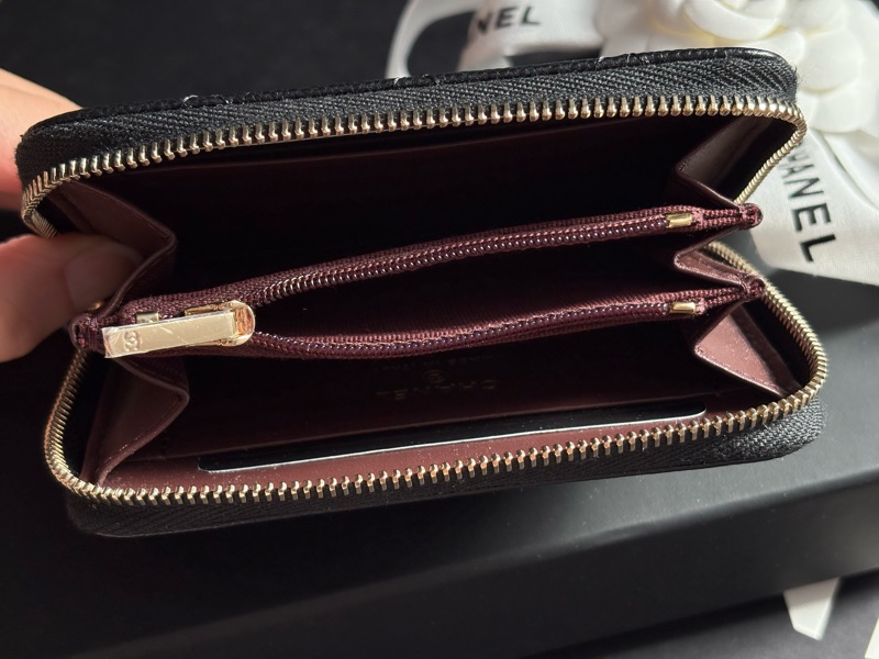 香奈兒 Chanel 加大 拉鍊 零錢包|荔枝牛皮❤️ 超好用零錢包-18