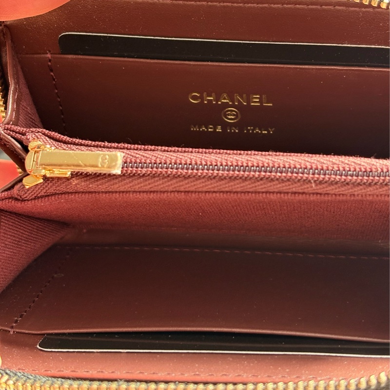 香奈兒 Chanel 加大 拉鍊 零錢包|荔枝牛皮❤️ 超好用零錢包-20