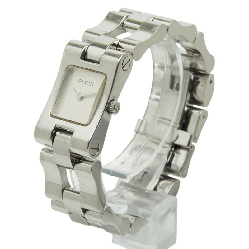 Gucci 2305L 石英腕錶,銀色錶盤,不鏽鋼錶殼,女款-1