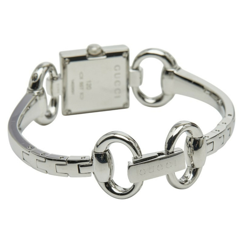 Gucci Tornavoni 120 石英腕錶,黑色錶盤,不鏽鋼錶殼,女款-2