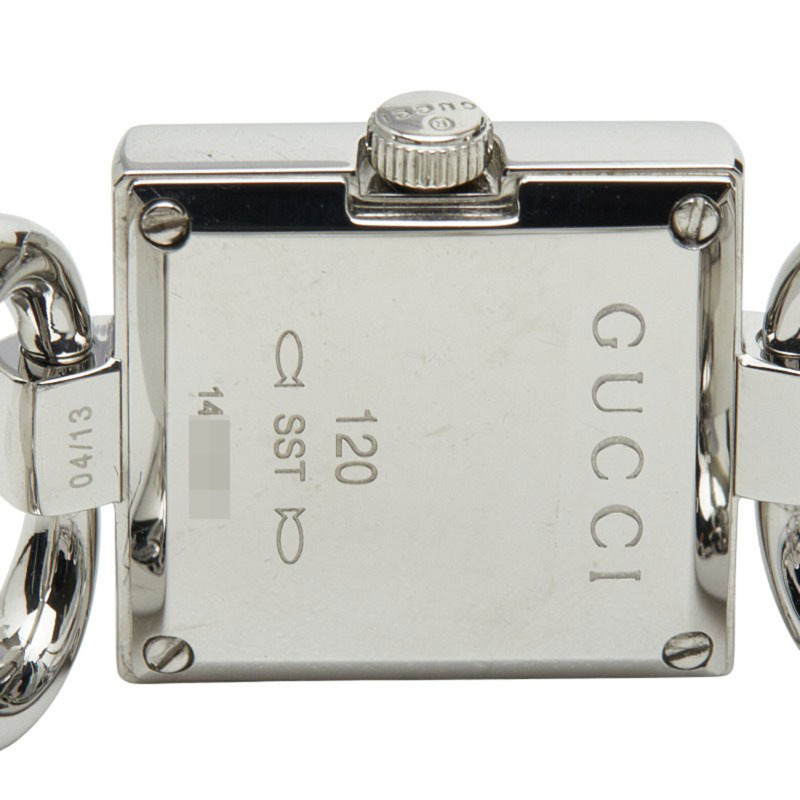 Gucci Tornavoni 120 石英腕錶,黑色錶盤,不鏽鋼錶殼,女款-3