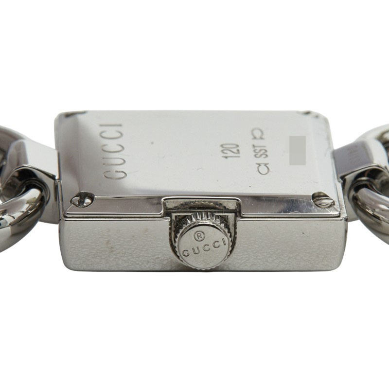 Gucci Tornavoni 120 石英腕錶,黑色錶盤,不鏽鋼錶殼,女款-4