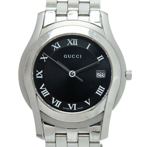 Gucci G-Class腕錶，5500公尺防水石英機芯，黑色錶盤，不鏽鋼錶殼，男款，GUCCI