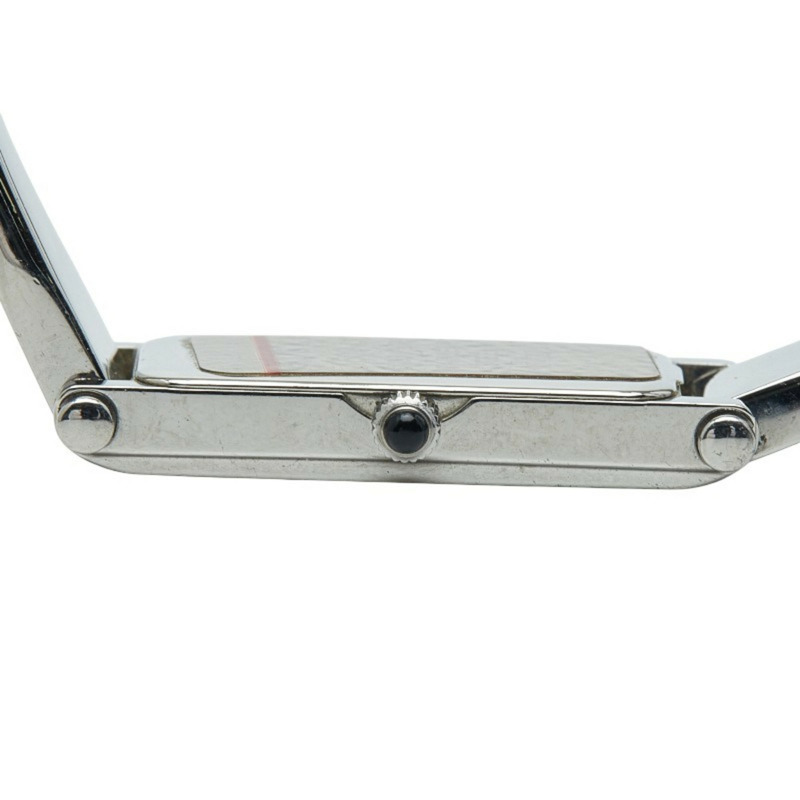 Gucci 女士石英手鐲腕錶 1500L 黑色錶盤 不鏽鋼錶殼-4