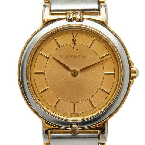 聖羅蘭女士腕錶 2200-428681KA 石英錶 金色錶盤 不鏽鋼錶殼