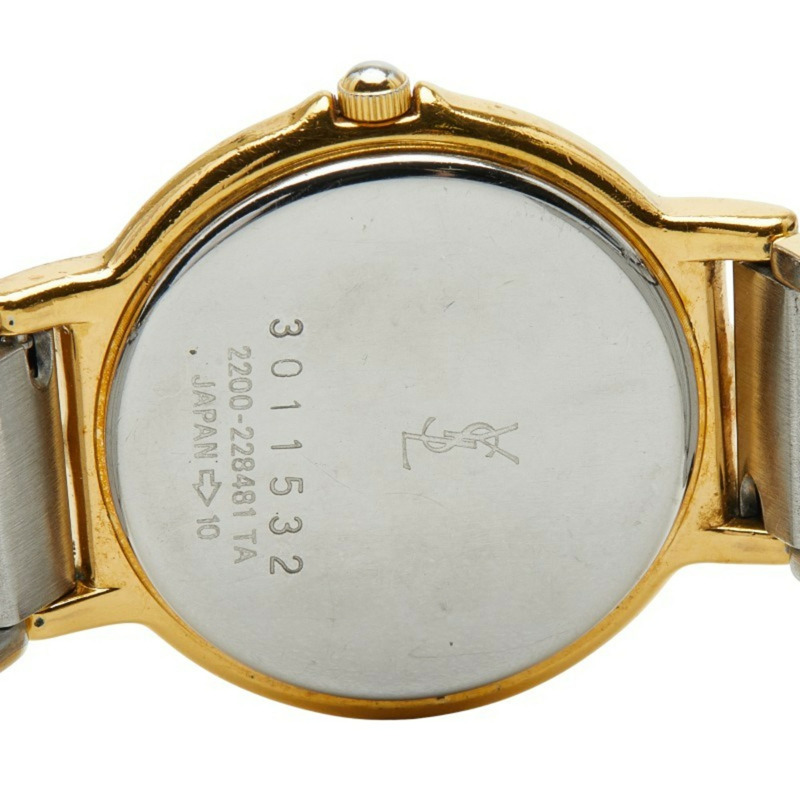 聖羅蘭女士腕錶 2200-428681KA 石英錶 金色錶盤 不鏽鋼錶殼-3