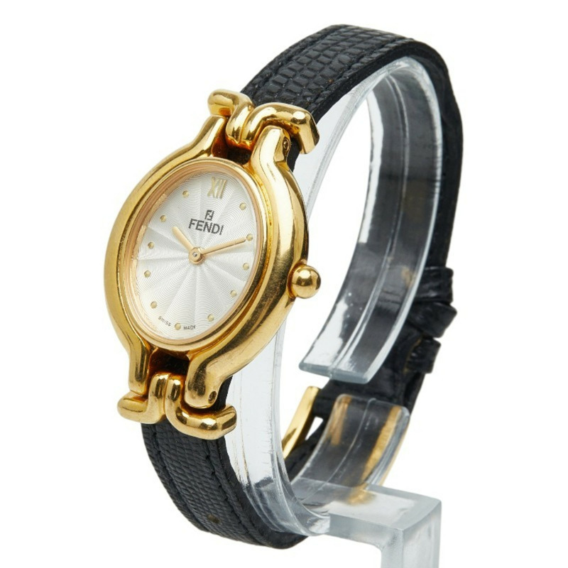 Fendi Chameleon腕錶,640L石英機芯,銀色錶盤,不鏽鋼錶殼,皮革錶帶,5種顏色可選,女士款,可更換錶帶-1