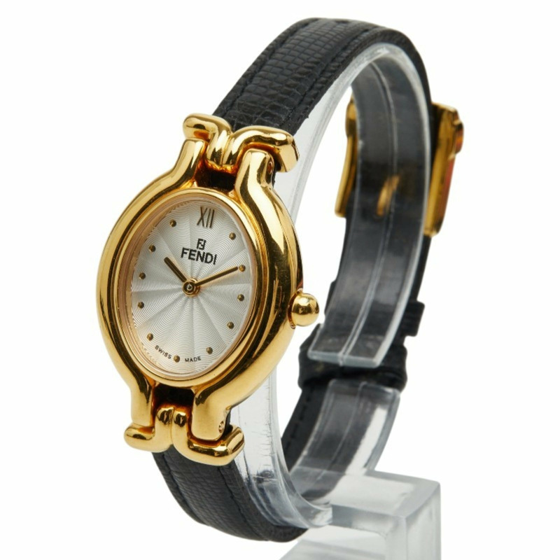 Fendi Chameleon腕錶,可更換錶帶,640L石英機芯,銀色錶盤,鍍層皮革錶帶,女士款,FENDI-1
