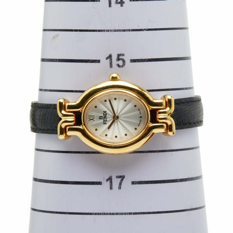 Fendi Chameleon腕錶,可更換錶帶,640L石英機芯,銀色錶盤,鍍層皮革錶帶,女士款,FENDI-9