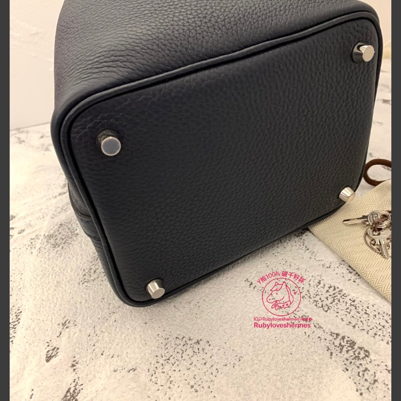 Rubyloveshermes愛馬仕hermes午夜藍picotin18銀釦-3