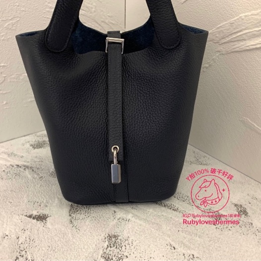 Rubyloveshermes愛馬仕hermes午夜藍picotin18銀釦-5