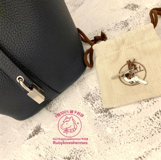 Rubyloveshermes愛馬仕hermes午夜藍picotin18銀釦-9