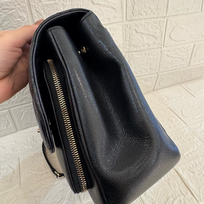 chanel黑荔枝金雙C大郵差包-2