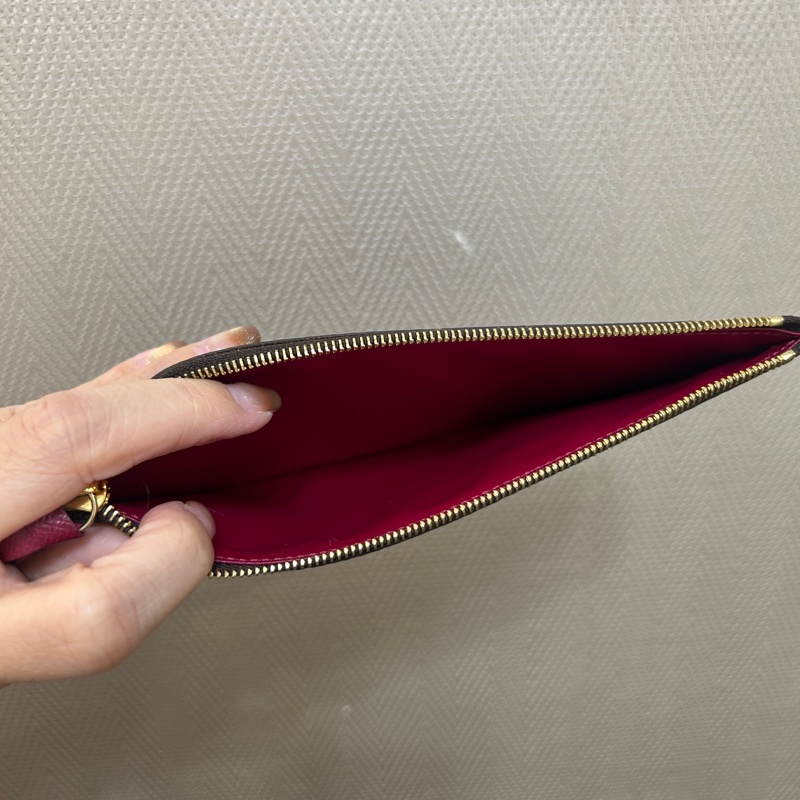 LV 原花金釦三合一信封下蓋鏈包-7